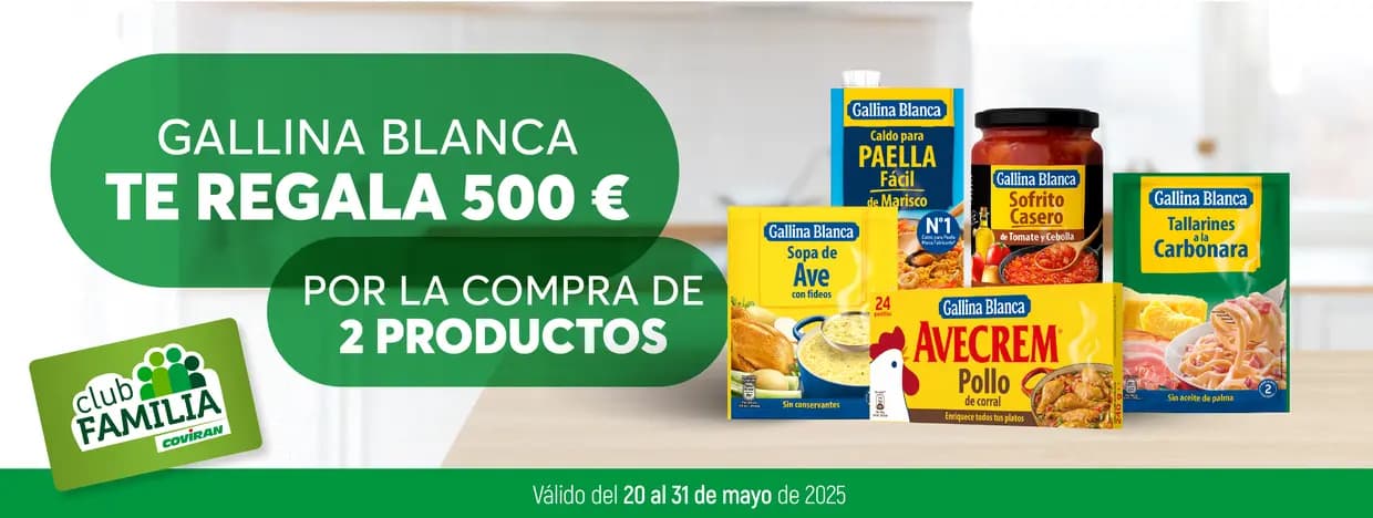 SORTEO 500€ GALLINA BLANCA